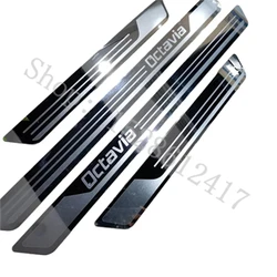 Car accessories 2007-2014 for Skoda Octavia A4 A5 A6 stainless steel ultrathin door sill scuff plate welcome pedal threshold