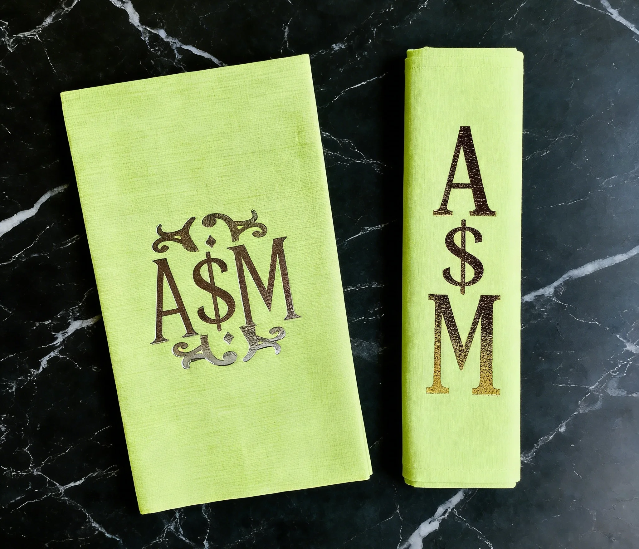 25-100pcs Monogrammed Linen Like Napkins | Custom Personalized Paper Guest Towels for Restroom, Dinner, Cocktail & Thanksgiving
