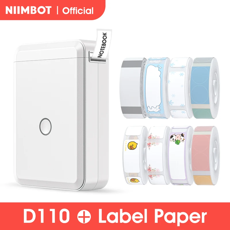 Niimbot D110 D11 D101 chytrá přenosné nálepka knihtiskař mini kapsa tepelný nálepka tvůrce samolepící nálepka knihtiskař pro úřad domácí