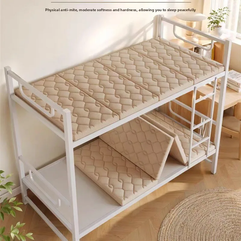 Foldable, removable and washable jute 0 glue, hard and thin 90x200cm mattress for single student dormitory