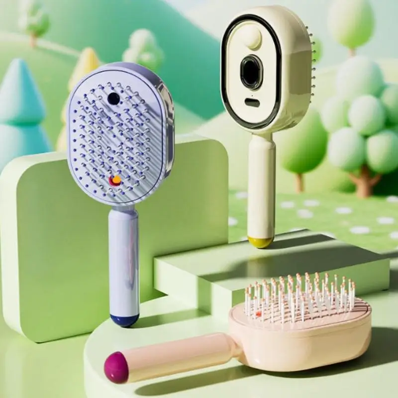 Vibration Scalp Massage Spray Comb Hair Oil Atomizer Brush Head Massager Hair Care Applicator