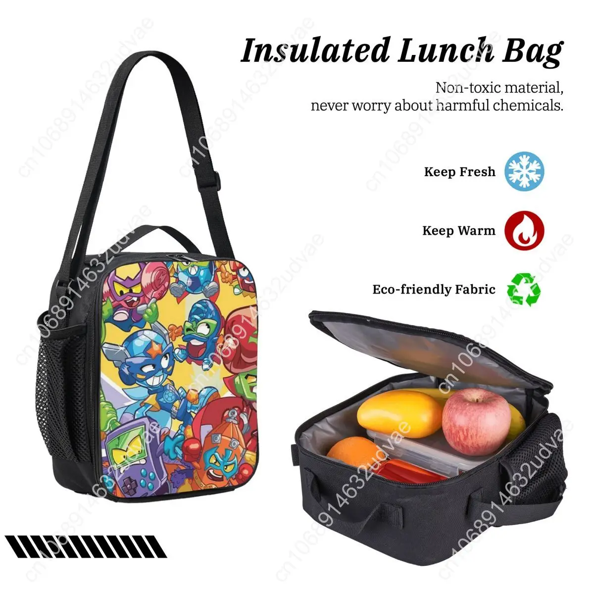 Superthings Backpack Student Boys Girls BookBag School Bag Computer Shoulder Bags 3ps Insulated Lunch Bag Pencil Case