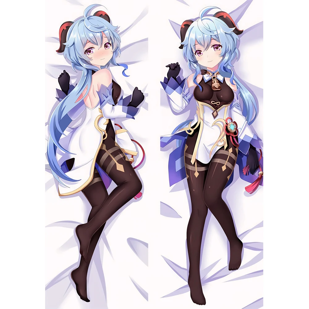 

Genshin Impact Dakimakura Anime Japanese Otaku Waifu Ganyu Hugging Body Pillowcase 2-Side Printed Decor Cushion Cover