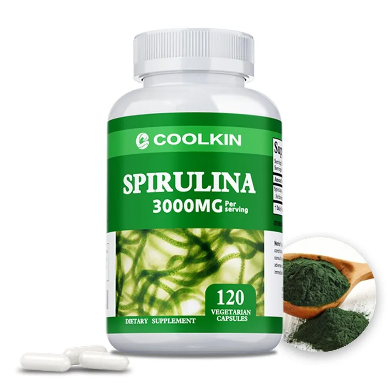 

Spirulina Capsules - Accelerates Metabolism, Maintain Overall Nutrition and Health, Natural Energy, Boost Immunity, Non-GMO