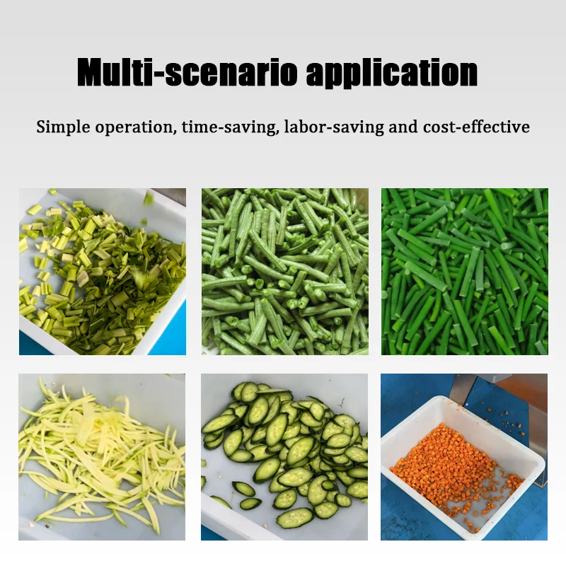 Factory Direct Sales Electric Vegetable Chopper for Use in Food Processing Plants Fully Automatic Dual-Head Vegetable Cutter