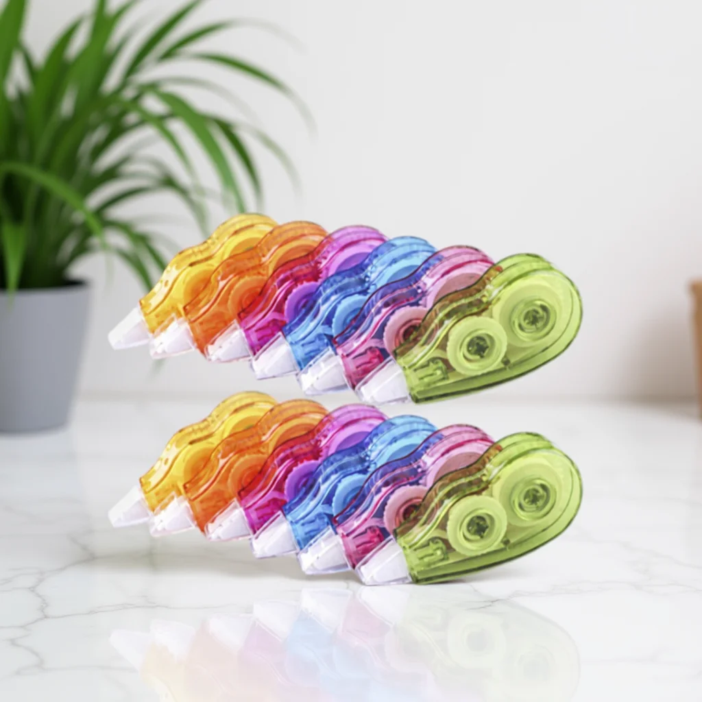 

12pcs Student Supplies Portable Cute Stationary Cute Stationery Household Tape Students Study Tools Refill Erase