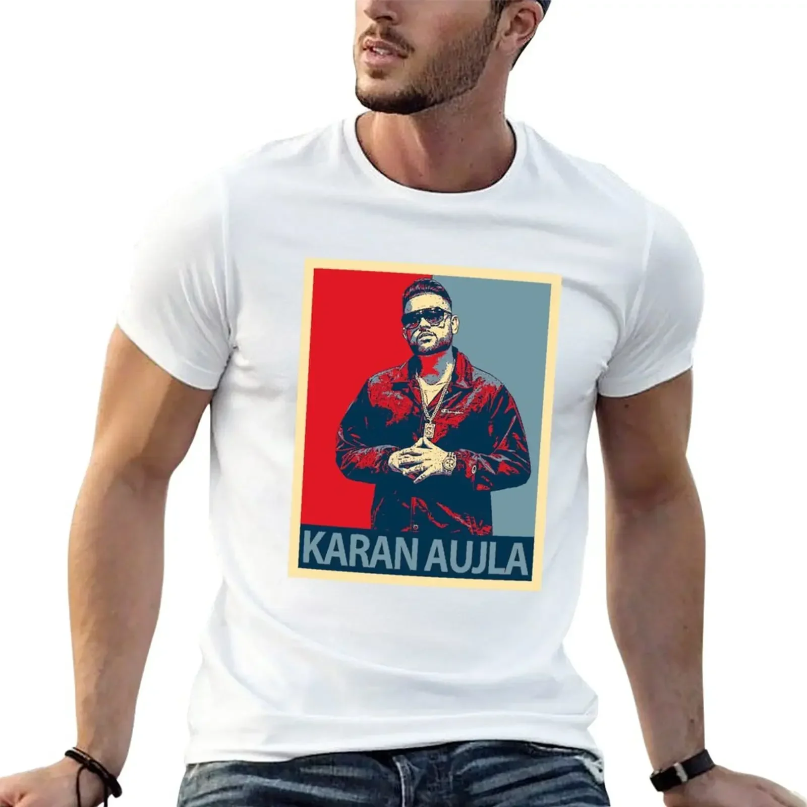 karan aujla T-Shirt Tee shirt aesthetic clothes summer top customs mens plain t shirts 2024 heavyweight new arrival round neck