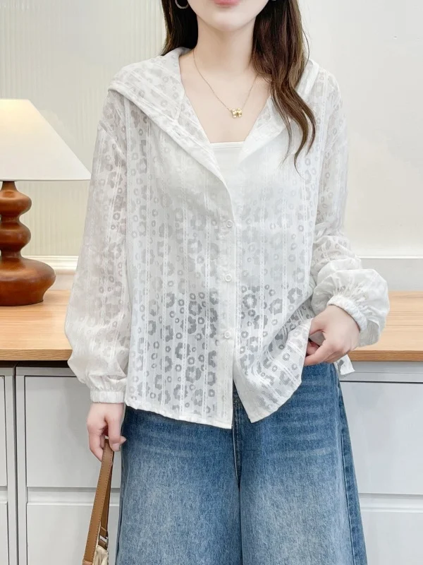 2026 New Fashionable Embroidered UV Protection Open Cardigan Large Size Women Summer Thin Short Outerwear High-End Sensation Top