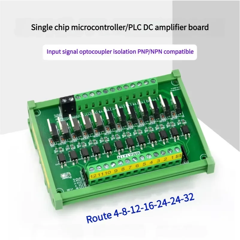 PLC Signal Amplifier PNP To NPN Optocoupler Isolation 4-32 Output Relay Transistor