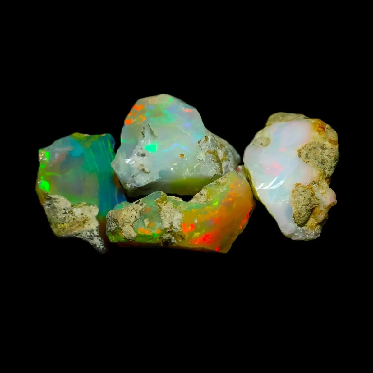 AAA+ 25-80CT Natural Ethiopian Opal Rough Welo Crystal Opal Fire Gemstone Loose Stone Play Of Color DIY Jewelry