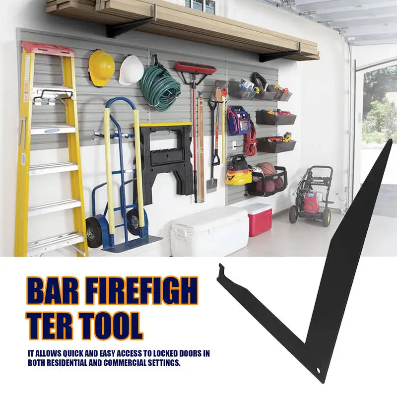 Bar Firefighter Tool  Access Doors Easily Fire Pick Swipe Tool Leverage Tool Black