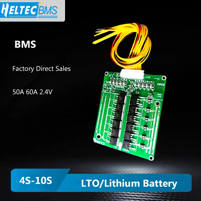 

4S 5S 6S 7S 8S 9S 10S 50A 65A LTO BMS 2.4V Lithium Titanate Lithium Battery Protection Board balanced for electric bicycle