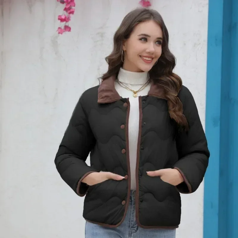 Parka en coton marron pour femme, petite veste parfumée, vêtements réguliers, mode printemps et automne, Ins, nouveau, automne et hiver