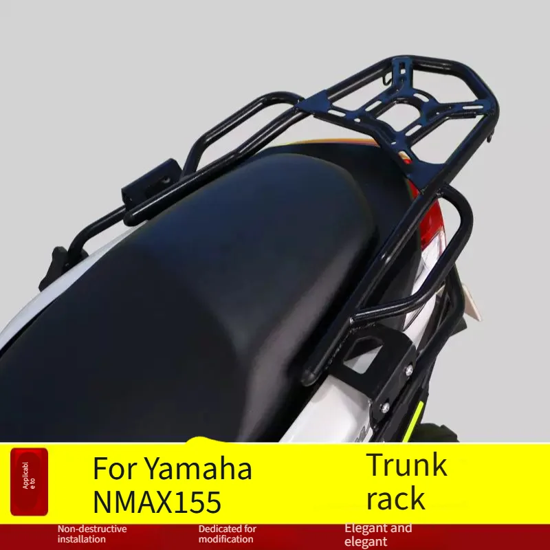 For Yamaha NMAX155 New Version Motorcycle Aluminum Alloy Short Style Rear Luggage Rack Tail Box Bracket Upgrade Modification Acc
