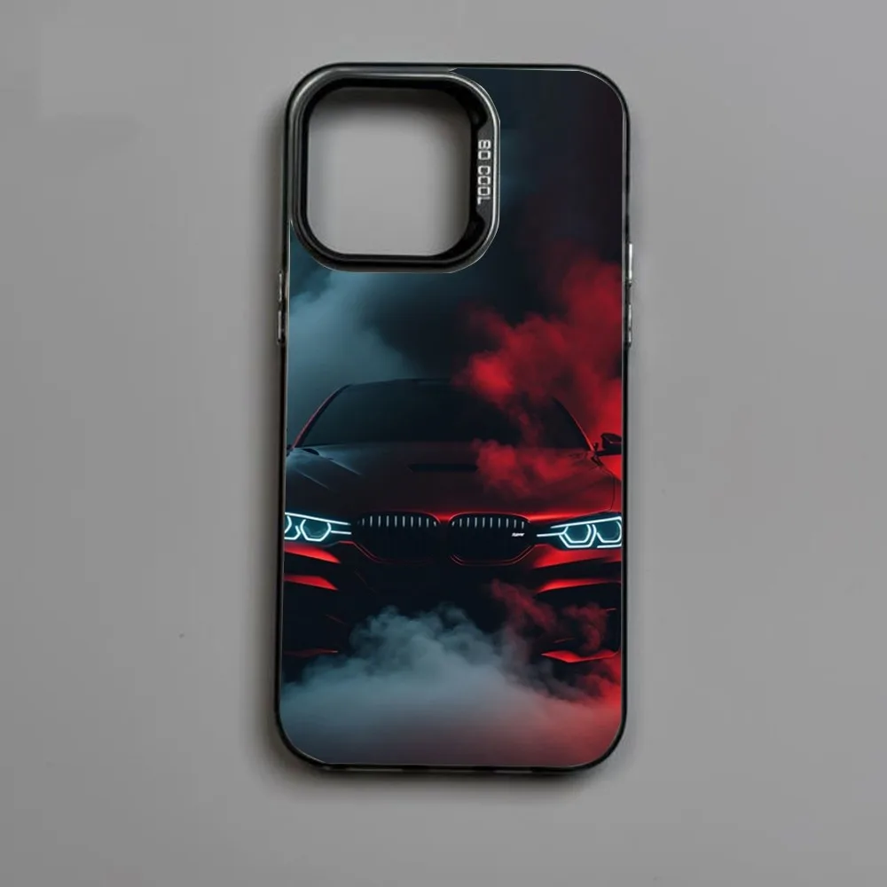 Bule Red Car B-BMW-S m5 Phone Case For iPhone16,15,14,13,12,11,Mini,Pro,MAX Candy Matte Shockproof Back Cover