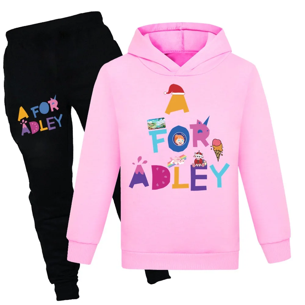 

Комплект одежды для малышей A for Adley, детский костюм на день рождения, спортивные костюмы для девочек и мальчиков, Детские демисезонные спортивные костюмы, толстовки + штаны, комплект из 2 предметов