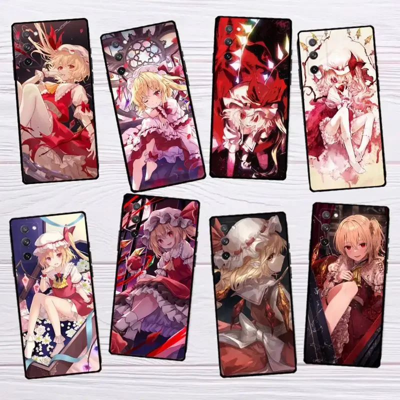 TouHou Project Flandre Scarlet Phone Case for SamsungS23 S22 S21 S20 Ultra Pro S10 S30Plus 20 Ultra Black Cover