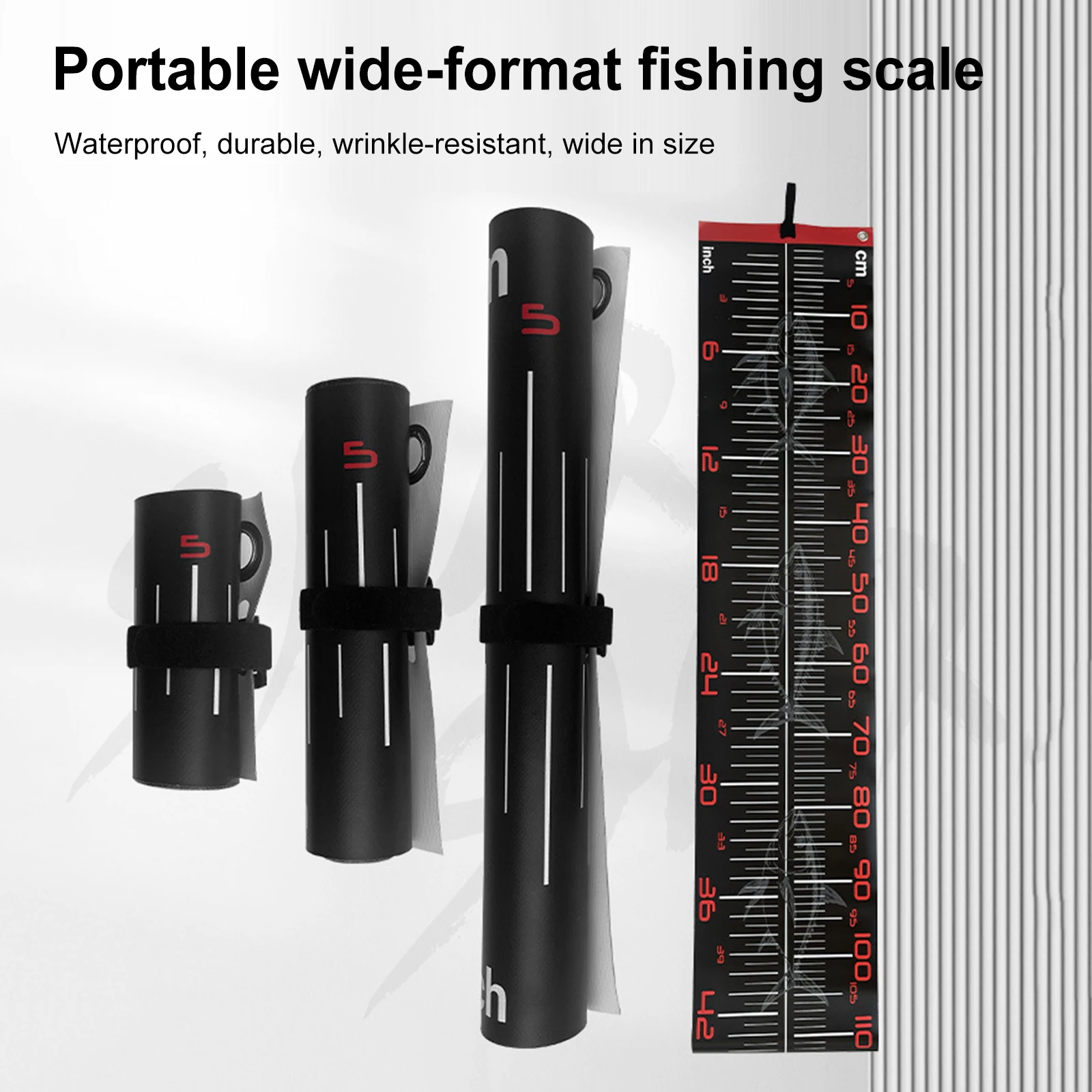 Portable Carp Fishing Measuring Scale PVC Foldable Fishing Measure Multi-Purpose Fishing Tape for Boats Sailboats Yachts Kayaks