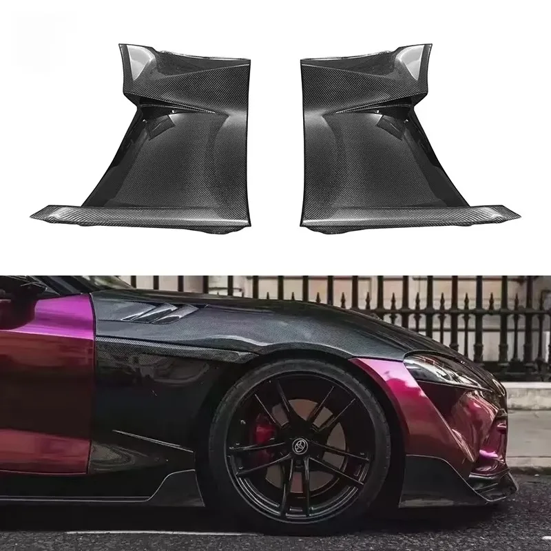 High Quality Carbon Fiber mudguard Front Vents for Toyota GR Supra A90 A91 Wide Inserts Upgrade Car Covert Kit