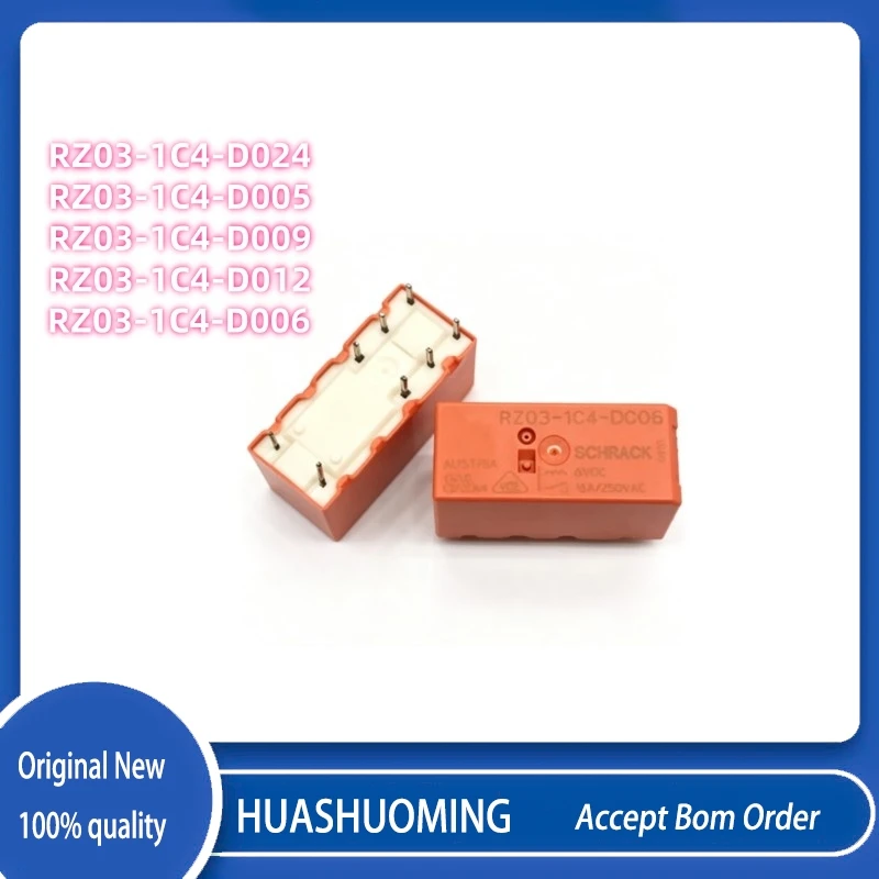 NeW 5PCS/Lot  RZ03-1C4-D024 RZ03-1C4-D005 1C4-D005   RZ03-1C4-D006 6VDC  RZ03-1C4-D009 RZ03-1C4-D012  RZ03-1C4  16A/250VAC 8PINS