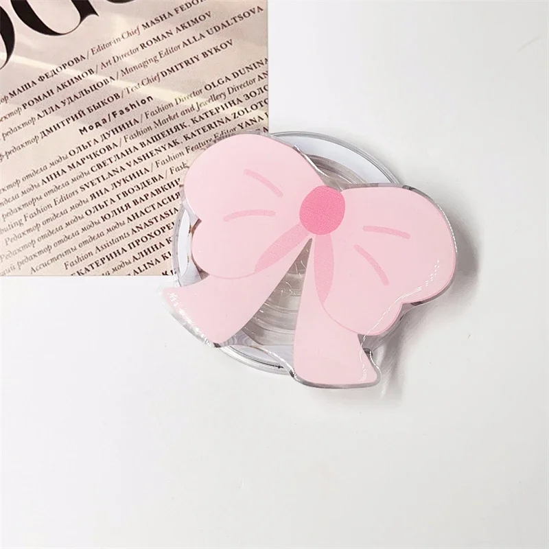 Корейский симпатичный мультяшный черный магнитный держатель с бантом, держатель-подставка для телефона для IPhone 15 для Pad Magsafe Smart Tok