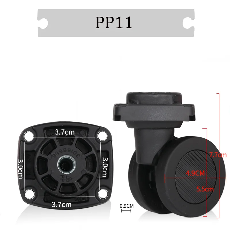 For LOJEL PP11 Universal Wheel Replacement Suitcase Rotating Silent Smooth Convenient Shock Absorbing Accessories Wheels