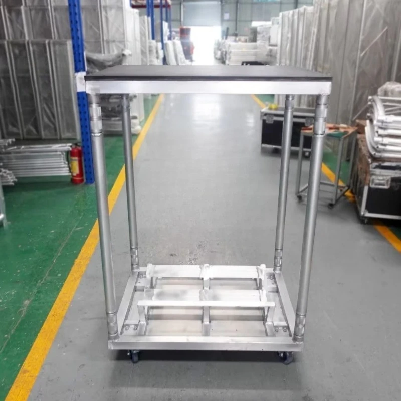 heavy-duty aluminum alloy wire array speaker cart brake casters, suitable for professional stage performance display frames