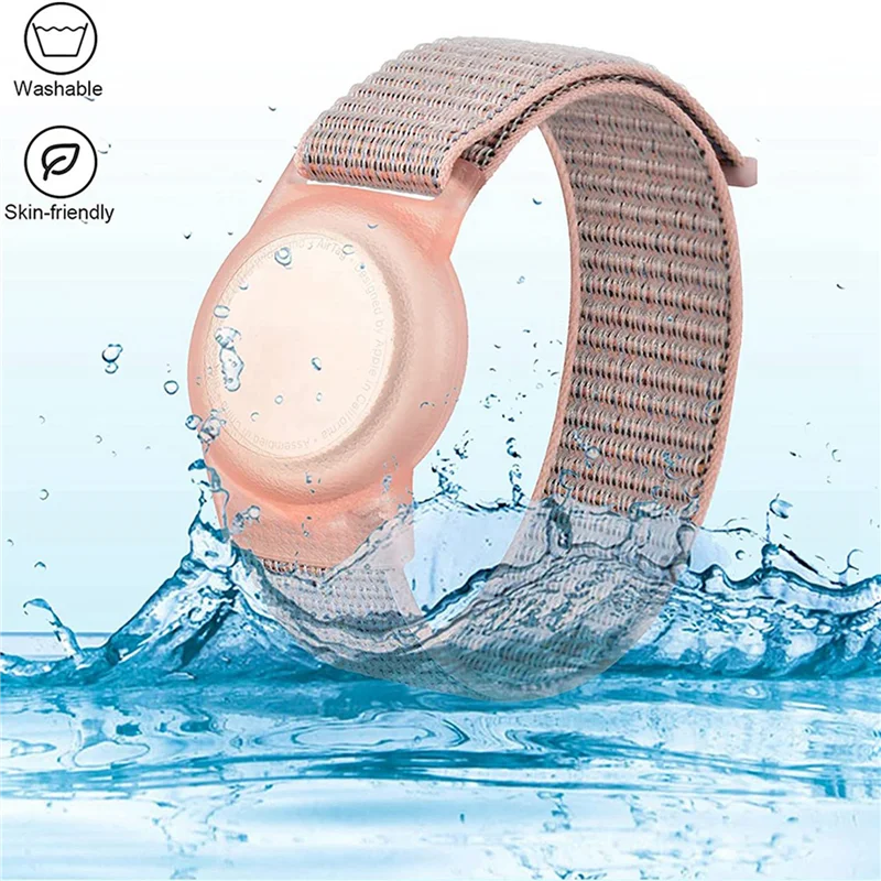 2X детский браслет, совместимый с Airtag, защитный чехол для Air Tag, держатель GPS-трекера с нейлоновым браслетом D