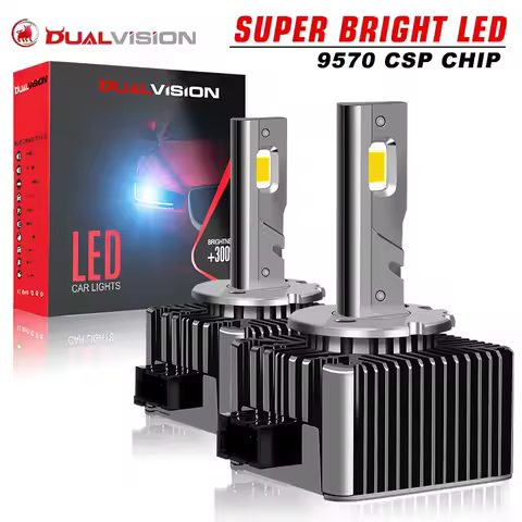 Dualvision D1S LED Headlights HID D3S D2S D4S D5S D8S D1R D2R D3R Turbo LED 30000LM 500W Two-sided 32pc CSP Chip 6500K Plug&amp;Play