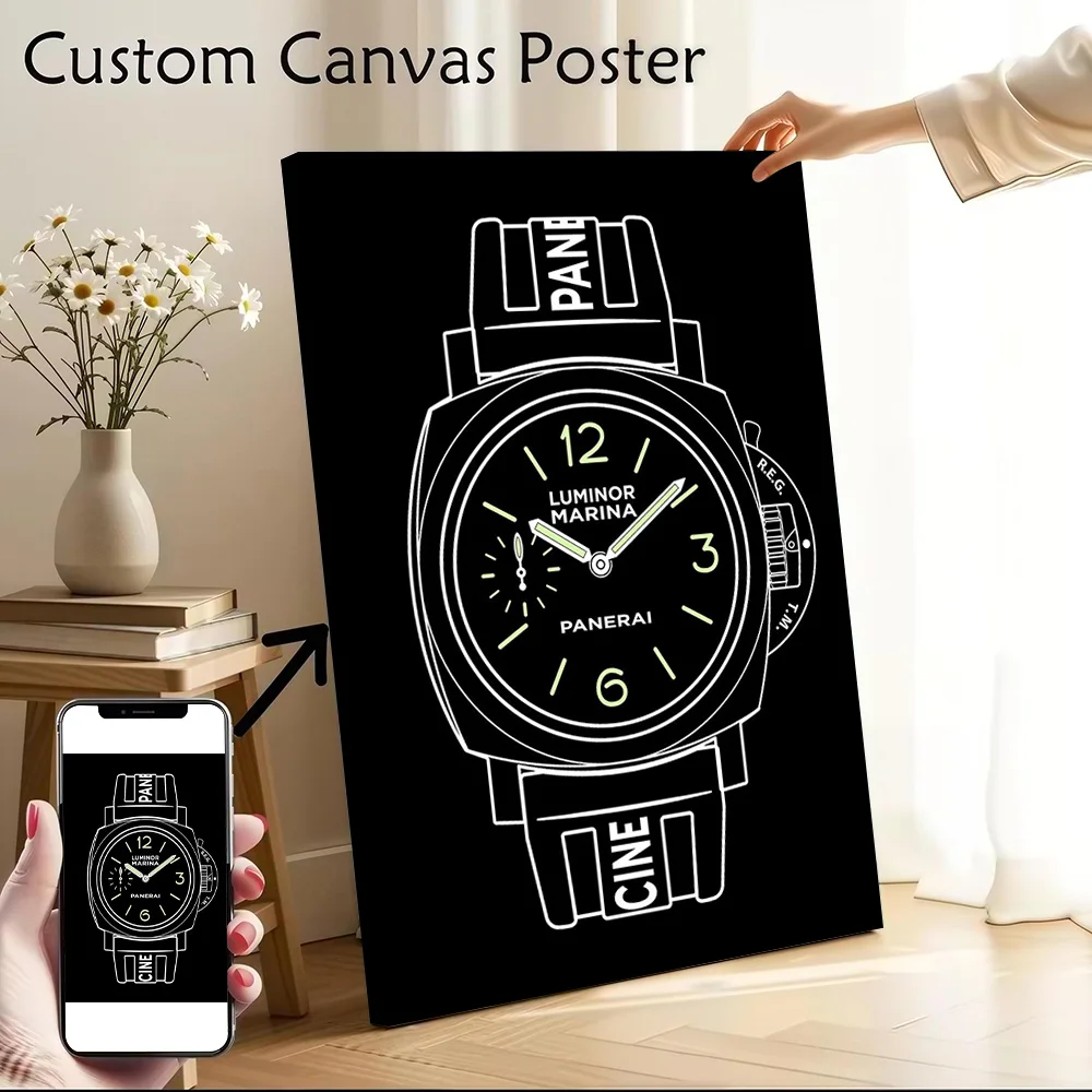 Luminor Marina Outline Canvas Poster Customizable Pictures Wall Art Canvas Painting for Home Decorations Decorative Paintings
