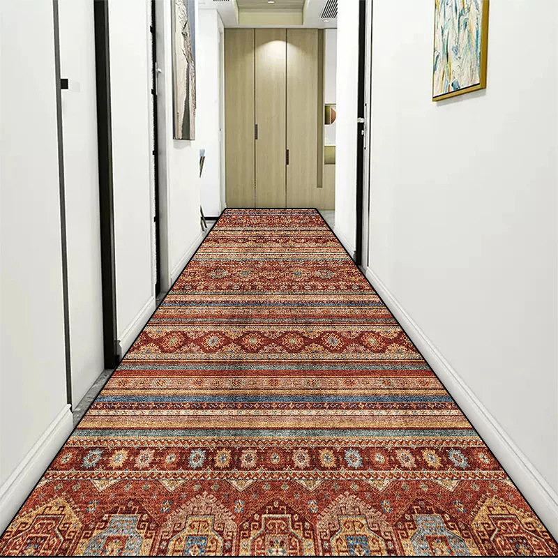 Persian Long Corridor Carpet Non-slip Hall Runner Carpets Stairway Hallway Decoration Home Floor Mats Customizable Aisle Rug