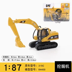 1:87 CAT 315C/950G/627G/163H/D5M Wheel Loader Track-Type Tractor Excavator Alloy Engineering Car Model Holiday Gifts Toys
