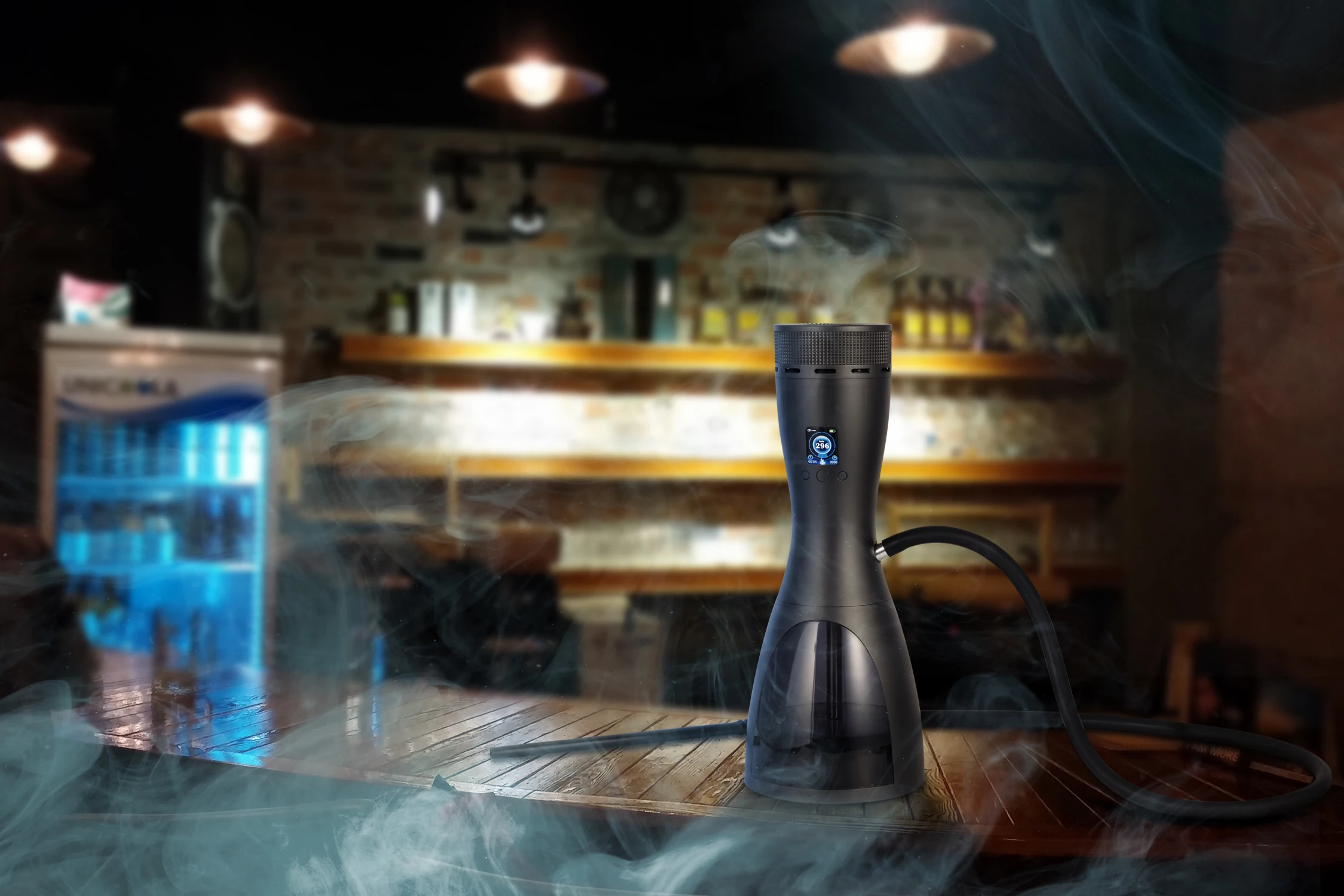 ホットセール中！LUKAH電動シーシャセット ステンレス製 オープンシステム 取り外し可能バッテリー 電子シーシャ