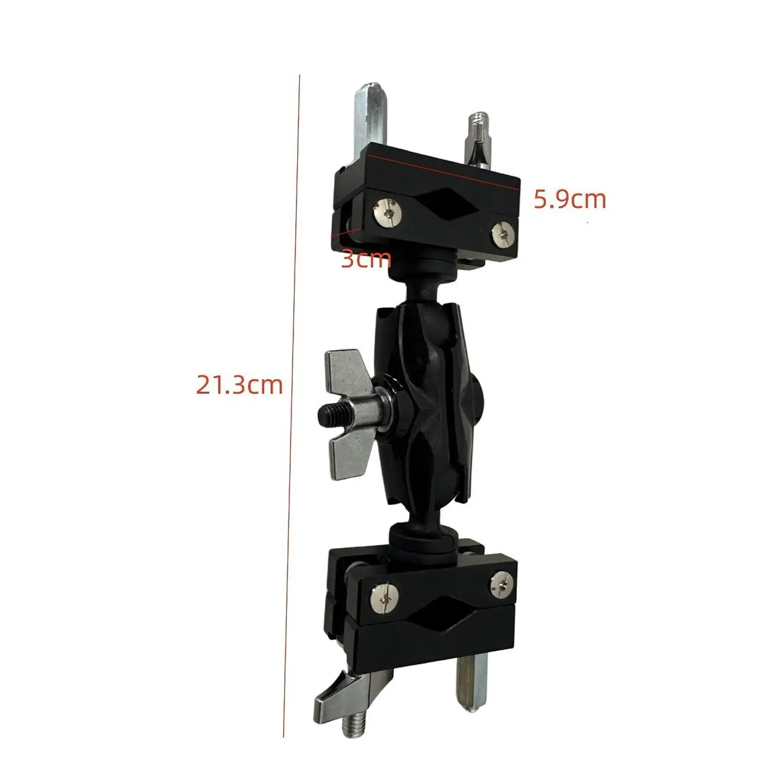 Drum Multi Clamp Cymbal Attachment for Tom, Cowbell Percussion Instrumen Cymbal Expansion Clip Mounting Bracket Cymbal Stand