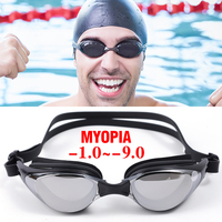 Myopia Swimming Goggles Waterproof Anti Fog Swimming Glasses -1.0~-9.0 Myopia Eyewear Stylish Plating Goggle Swimglasses Unisex