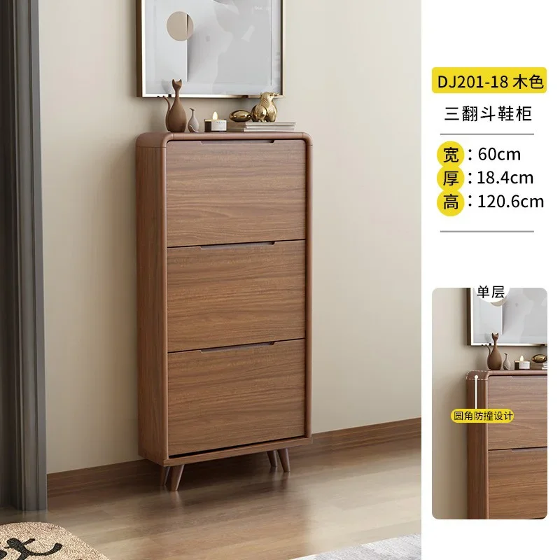 GZ-2 new Chinese-style ultra-thin tipping bucket shoe cabinet household entrance door rear corridor narrow corridor outside