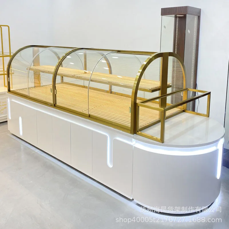 Customized. Source Factory Professional Customization Bread Counter Display Cabinet Island Cabinet Glass Cabinet Commercial Cake