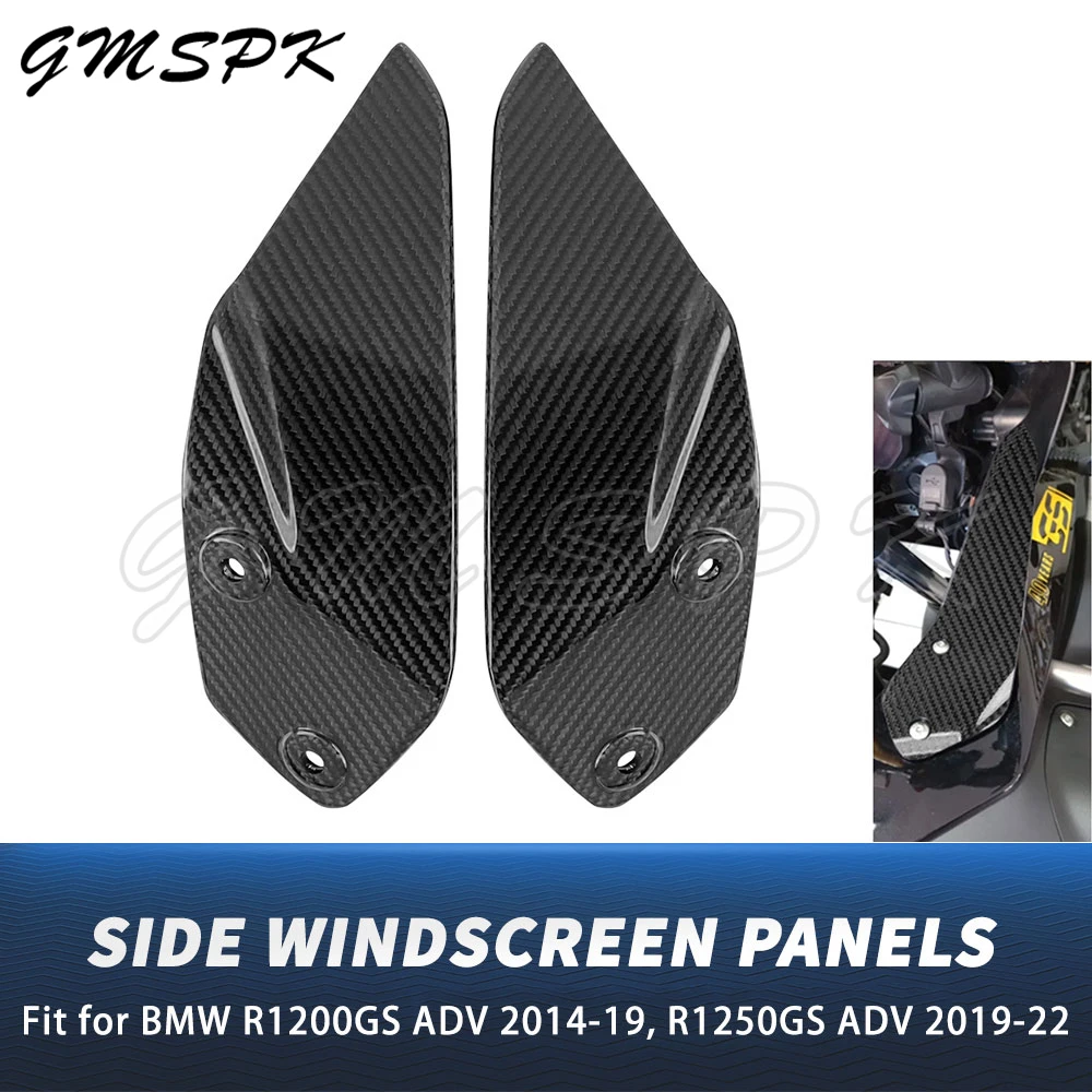 

100% Carbon Fiber Motorcycle Handguard Hand Wind Guard Shield Windshield Fit for R1200GS ADV 2014-2019 R1250GS Adventure 2019-23