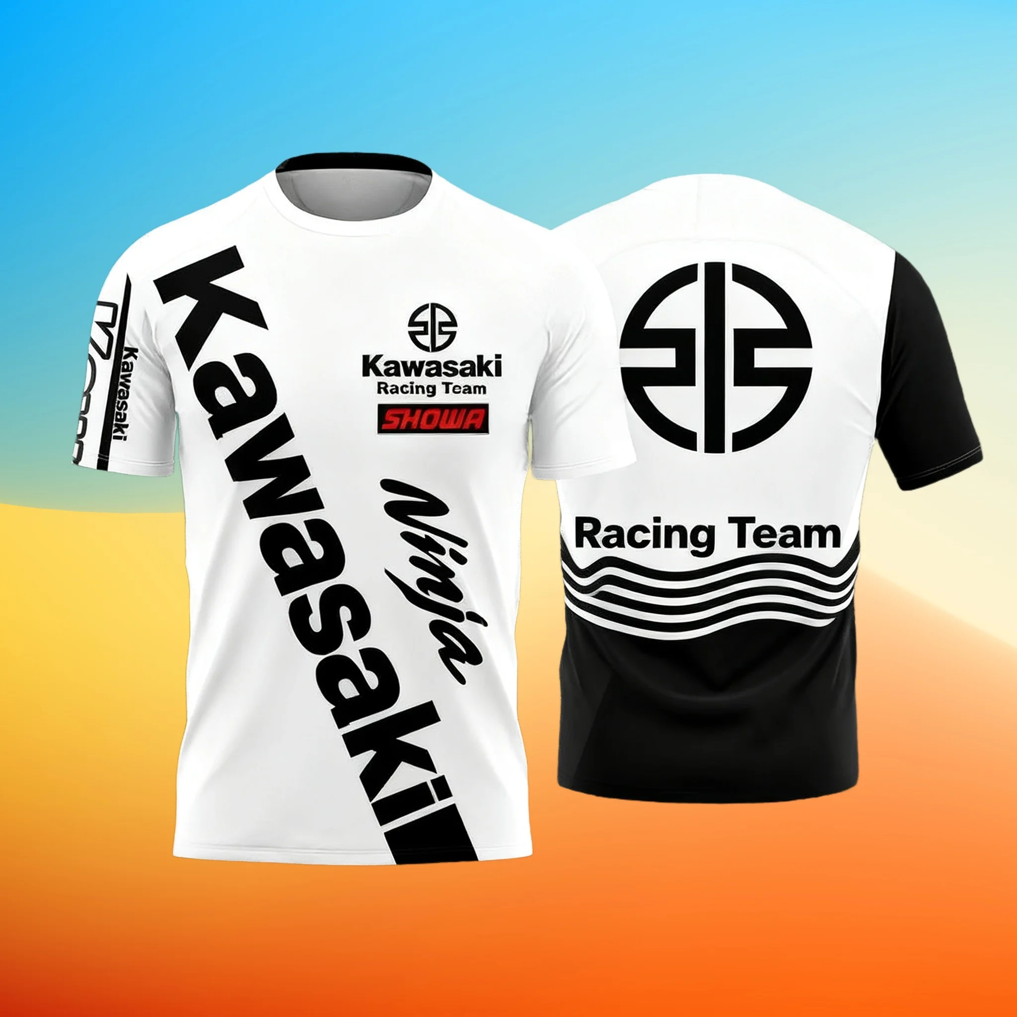 

Kawasaki Racing Team 3D футболка Off-road Racing Suit Outdoor Equipe Unisex Summer Rider мотоциклетная футболка модный крутой подарок