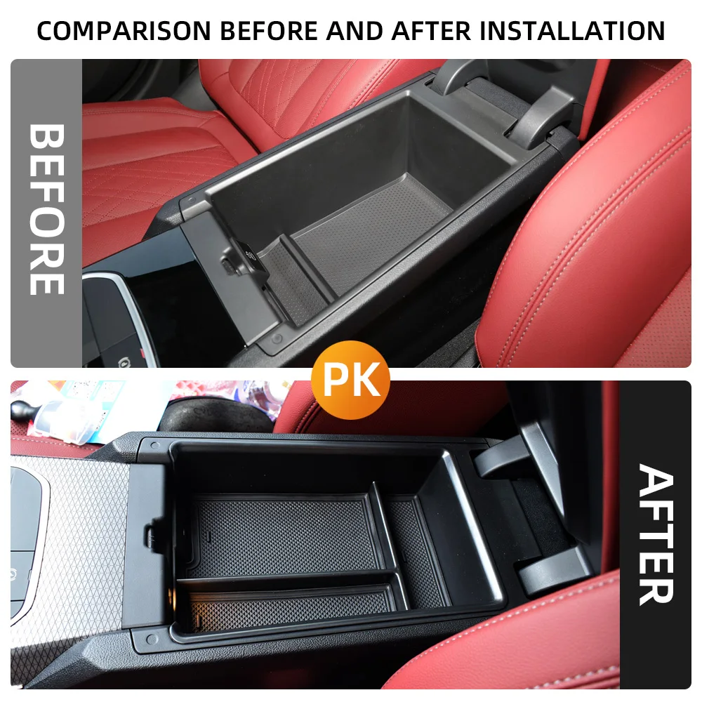 For BMW 3 Series 4 Series I4 2020 - 2023 M3 M4 Car Armrest Storage Box Center Console Tray Organizer Accessories