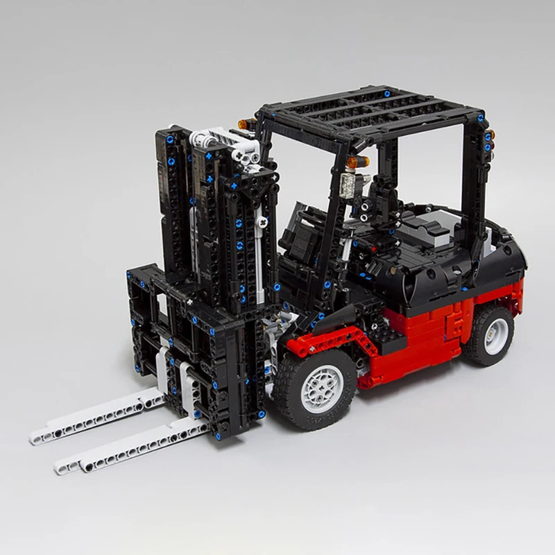 

Электрический вилочный погрузчик MOC, вилочный погрузчик Mk II на заказ, классический городской вилочный погрузчик, детские творческие строительные блоки, игрушки из строительных блоков