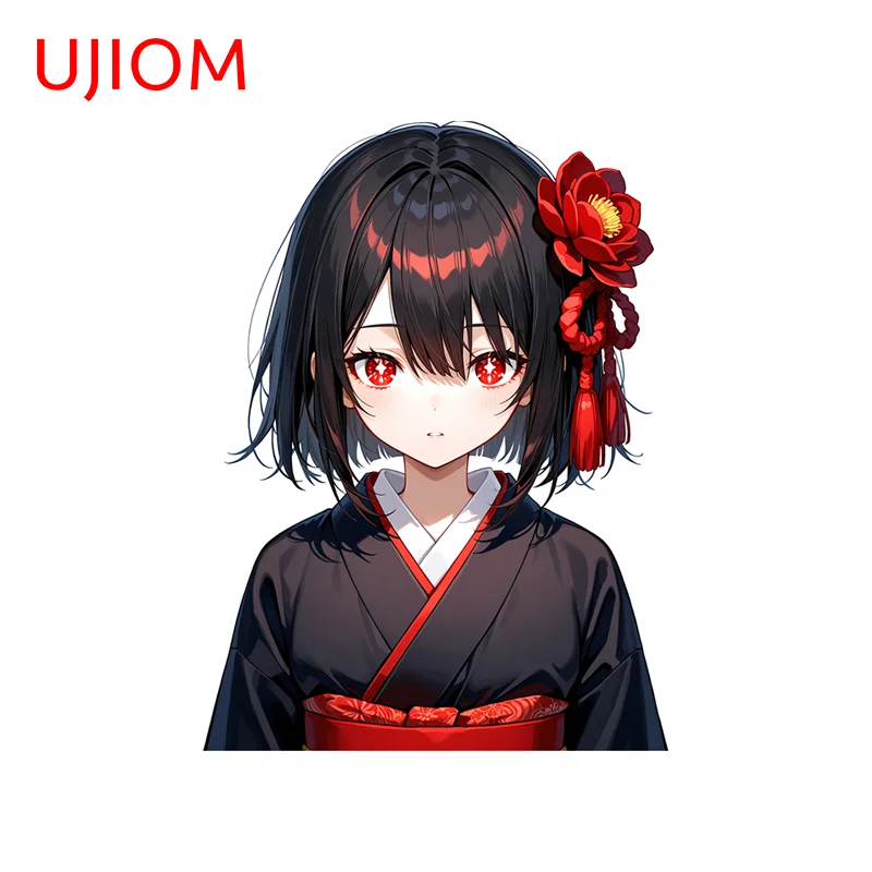 UJIOM Geisha Kimono Pretty Waifu Graphics Wall Sticker Edgy Attractive Sunscreen Picture Decal Suitable For Baby Nursery Room