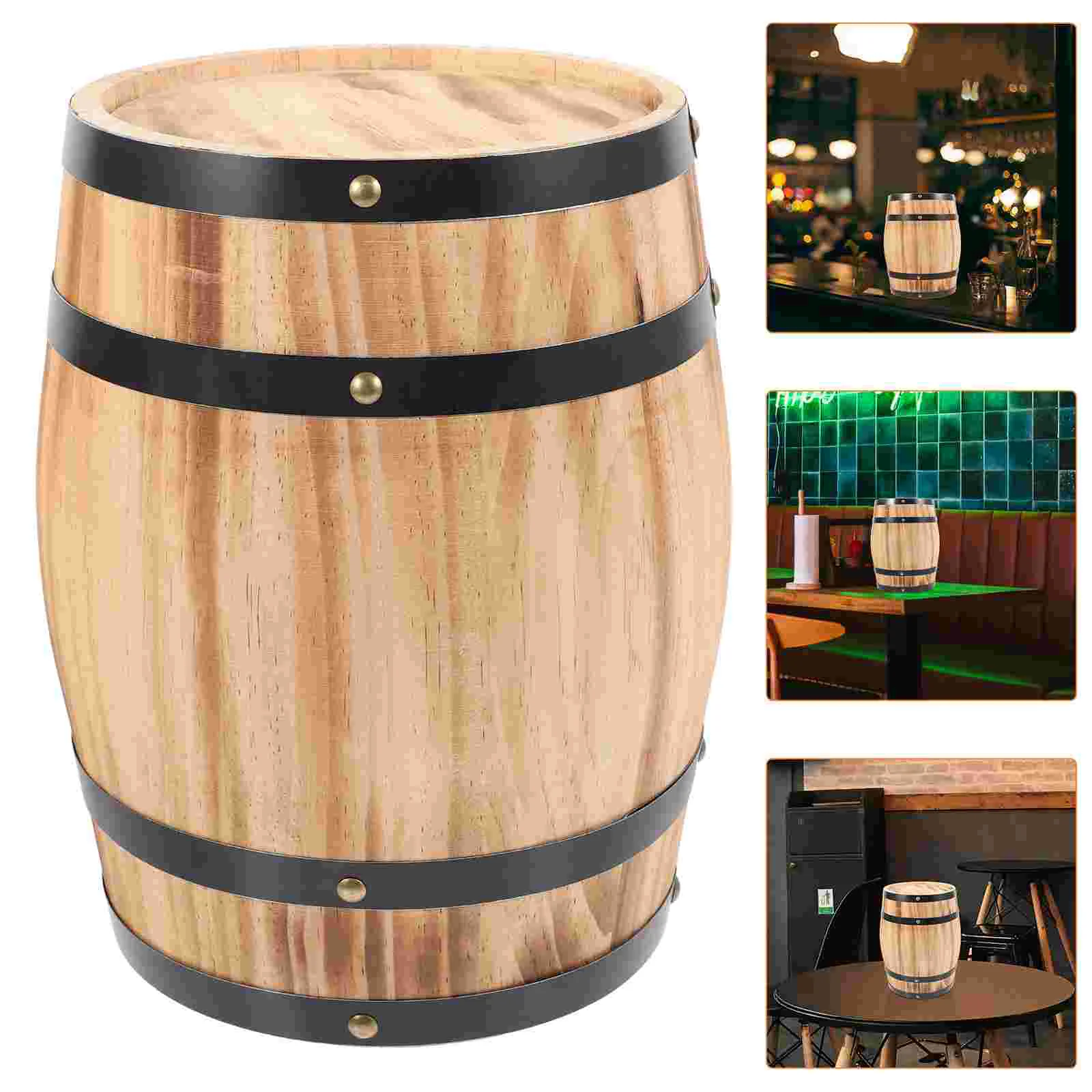 Barrel Aging Barrels Decorate Wood for Decoration Wooden Red Decorative