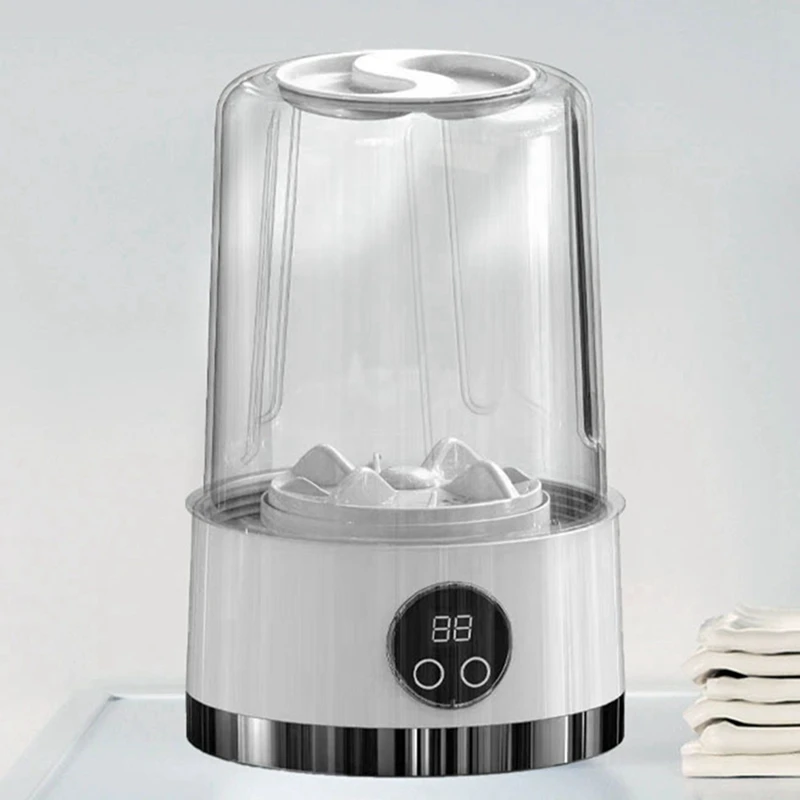 

Mini Rechargeable Washing Machine Underwear Travel Portable PurpleJAS