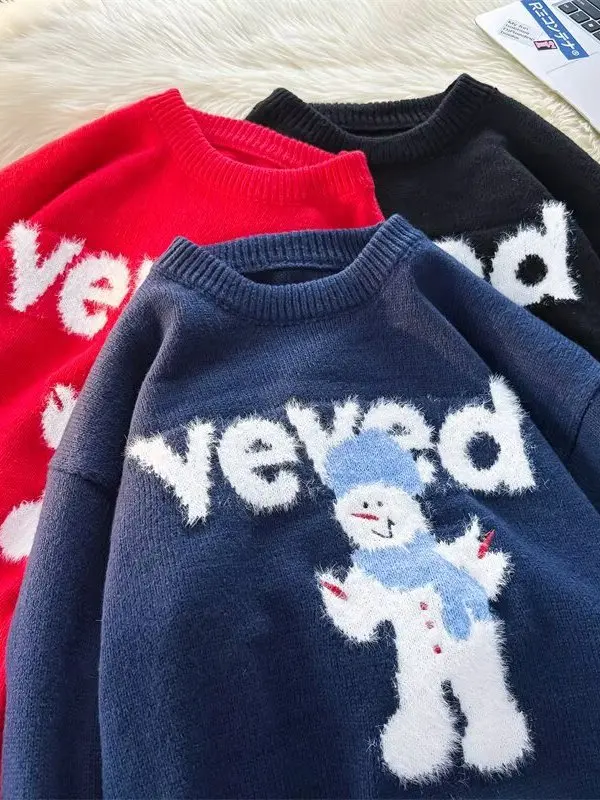 

Мужской свитер Cisas Aosphere: повседневный, свободный, вязаный, зимний топ в американском стиле, универсальный, для уличной моды