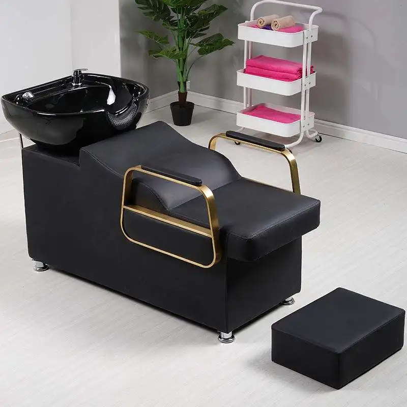 

Hot Sale Color Custom Hair Salon Comfortable Lying Massage Furniture Washing Bed Shampoo Chair With Bowl