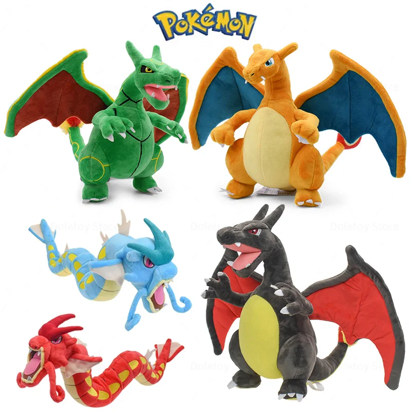 Hot Pokemon Pluche Speelgoed Rayquaza Fuse Charizard X Gyarados Knuffels Cartoon Glanzende Gyarados Peluche Poppen Kids Kerstcadeaus