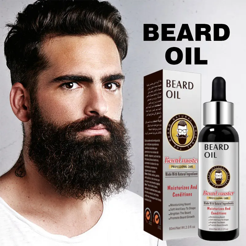 Nourish Beard Oil Promotes Rapid Beard Growth Thicker & More Beard Natural Ingredients Health Thicken Beard Care 60ml