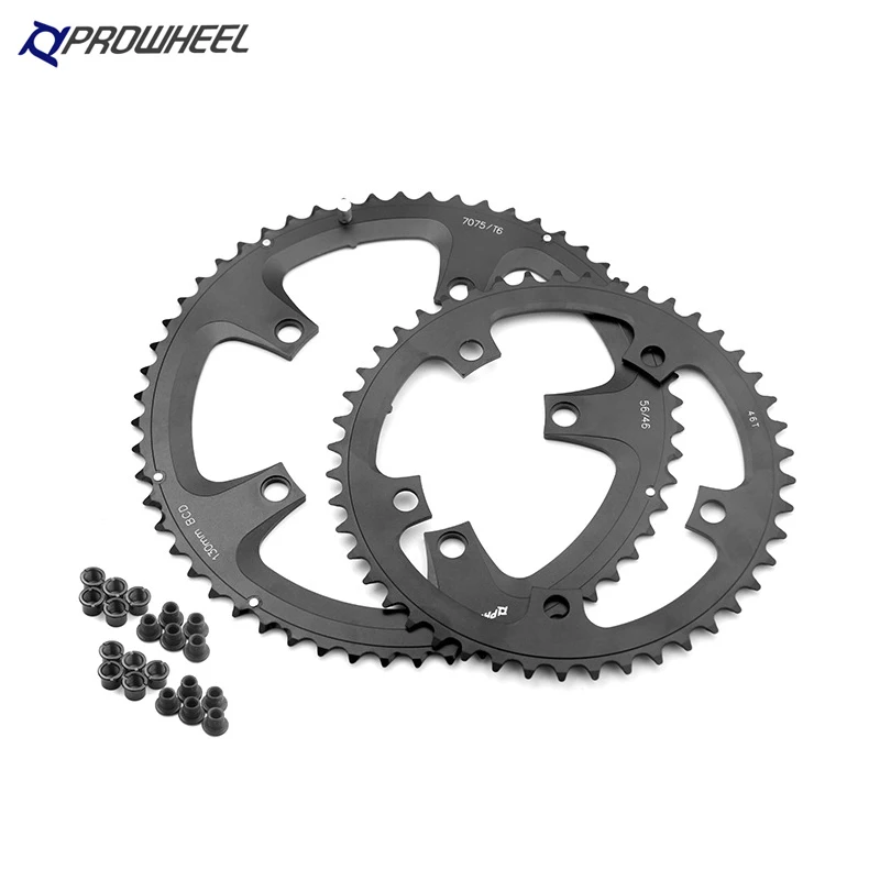 

Складное Велосипедное цепное колесо prowheel 130BCD 46T 56T, Φ 170 мм, звездообразное кольцо с болтовыми дисками