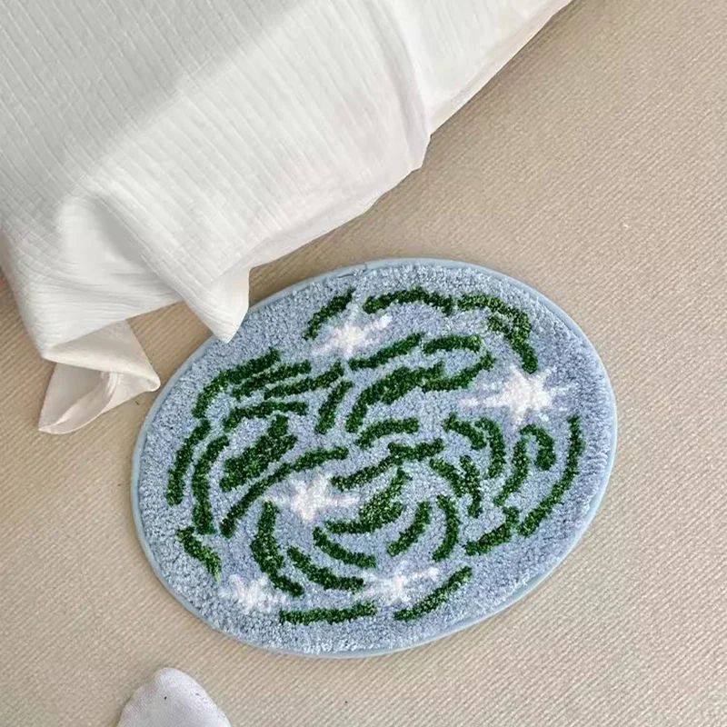 Scenic Tufting Shining Lake Bathroom Mat Soft Cushion Pad Bedside Carpet Rug Floor Bedroom Doormat Aesthetic Home Room Decor